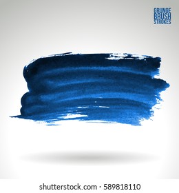 Brush stroke and texture. Grunge vector abstract hand - painted element. Underline and border.
