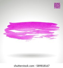 Brush stroke and texture. Grunge vector abstract hand - painted element. Underline and border.