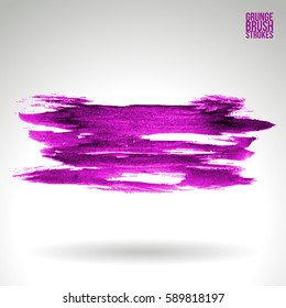 Brush stroke and texture. Grunge vector abstract hand - painted element. Underline and border.