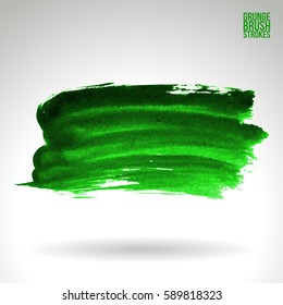 Brush stroke and texture. Grunge vector abstract hand - painted element. Underline and border.