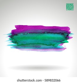 Brush stroke and texture. Grunge vector abstract hand - painted element. Underline and border.
