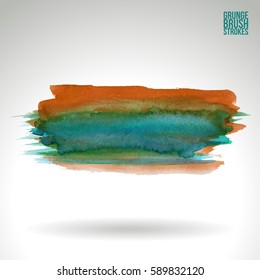 Brush stroke and texture. Grunge vector abstract hand - painted element. Underline and border.