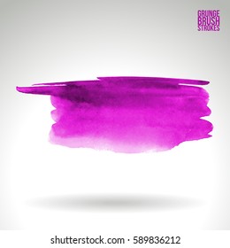 Brush stroke and texture. Grunge vector abstract hand - painted element. Underline and border.