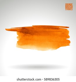 Brush stroke and texture. Grunge vector abstract hand - painted element. Underline and border.