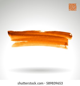 Brush stroke and texture. Grunge vector abstract hand - painted element. Underline and border.