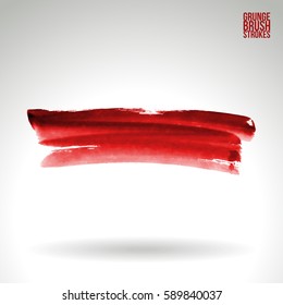 Brush stroke and texture. Grunge vector abstract hand - painted element. Underline and border.