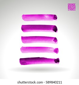 Brush stroke and texture. Grunge vector abstract hand - painted element. Underline and border.
