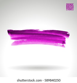 Brush stroke and texture. Grunge vector abstract hand - painted element. Underline and border.
