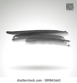 Brush stroke and texture. Grunge vector abstract hand - painted element. Underline and border.