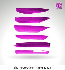 Brush stroke and texture. Grunge vector abstract hand - painted element. Underline and border.