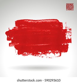 Brush stroke and texture. Grunge vector abstract hand - painted element. Underline and border.