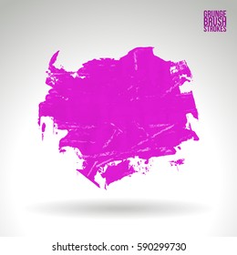 Brush stroke and texture. Grunge vector abstract hand - painted element. Underline and border.