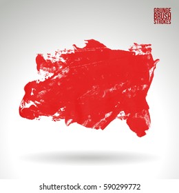 Brush stroke and texture. Grunge vector abstract hand - painted element. Underline and border.