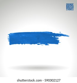 Brush stroke and texture. Grunge vector abstract hand - painted element. Underline and border.