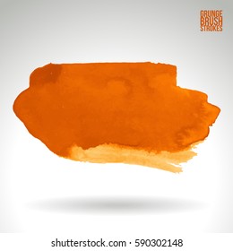 Brush stroke and texture. Grunge vector abstract hand - painted element. Underline and border.