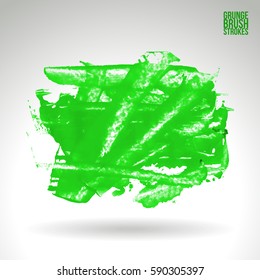 Brush stroke and texture. Grunge vector abstract hand - painted element. Underline and border.