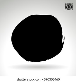 Brush stroke and texture. Grunge vector abstract hand - painted element. Underline and border.