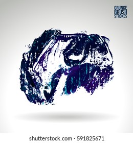 Brush stroke and texture. Grunge vector abstract hand - painted element. Underline and border.