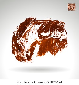 Brush stroke and texture. Grunge vector abstract hand - painted element. Underline and border.