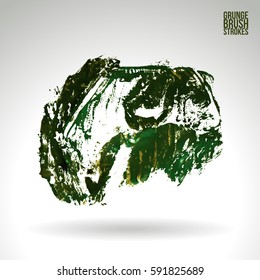 Brush stroke and texture. Grunge vector abstract hand - painted element. Underline and border.