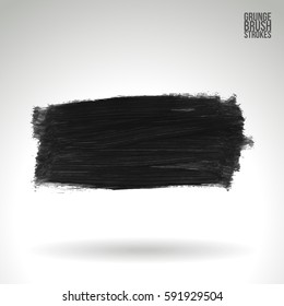 Brush stroke and texture. Grunge vector abstract hand - painted element. Underline and border.