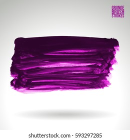 Brush stroke and texture. Grunge vector abstract hand - painted element. Underline and border.