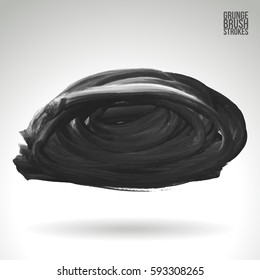 Brush stroke and texture. Grunge vector abstract hand - painted element. Underline and border.