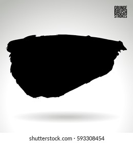Brush stroke and texture. Grunge vector abstract hand - painted element. Underline and border.