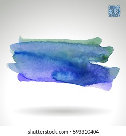 Brush stroke and texture. Grunge vector abstract hand - painted element. Underline and border.