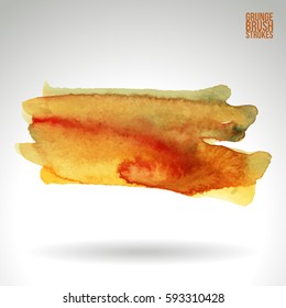Brush stroke and texture. Grunge vector abstract hand - painted element. Underline and border.