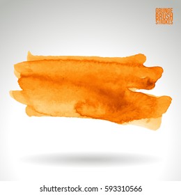 Brush stroke and texture. Grunge vector abstract hand - painted element. Underline and border.