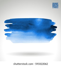 Brush stroke and texture. Grunge vector abstract hand - painted element. Underline and border.