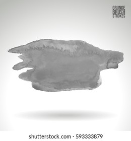 Brush stroke and texture. Grunge vector abstract hand - painted element. Underline and border.