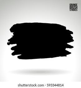 Brush stroke and texture. Grunge vector abstract hand - painted element. Underline and border.