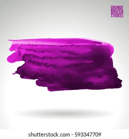 Brush stroke and texture. Grunge vector abstract hand - painted element. Underline and border.