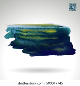 Brush stroke and texture. Grunge vector abstract hand - painted element. Underline and border.