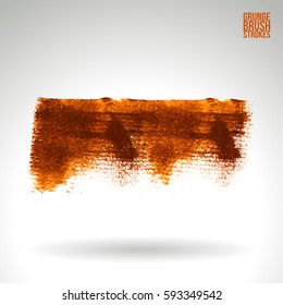 Brush stroke and texture. Grunge vector abstract hand - painted element. Underline and border.