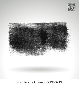 Brush stroke and texture. Grunge vector abstract hand - painted element. Underline and border.