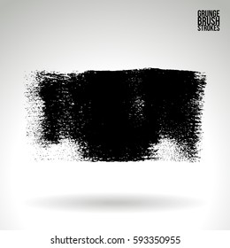 Brush stroke and texture. Grunge vector abstract hand - painted element. Underline and border.