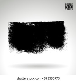 Brush stroke and texture. Grunge vector abstract hand - painted element. Underline and border.