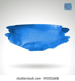 Brush stroke and texture. Grunge vector abstract hand - painted element. Underline and border.