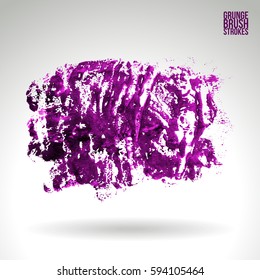 Brush stroke and texture. Grunge vector abstract hand - painted element. Underline and border.