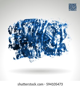 Brush stroke and texture. Grunge vector abstract hand - painted element. Underline and border.