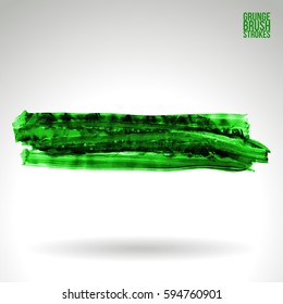 Brush stroke and texture. Grunge vector abstract hand - painted element. Underline and border.
