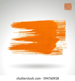 Brush stroke and texture. Grunge vector abstract hand - painted element. Underline and border.