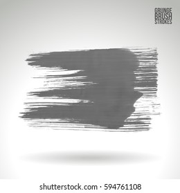 Brush stroke and texture. Grunge vector abstract hand - painted element. Underline and border.
