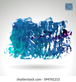 Brush stroke and texture. Grunge vector abstract hand - painted element. Underline and border.