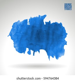 Brush stroke and texture. Grunge vector abstract hand - painted element. Underline and border.