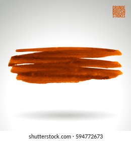 Brush stroke and texture. Grunge vector abstract hand - painted element. Underline and border.