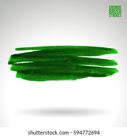Brush stroke and texture. Grunge vector abstract hand - painted element. Underline and border.